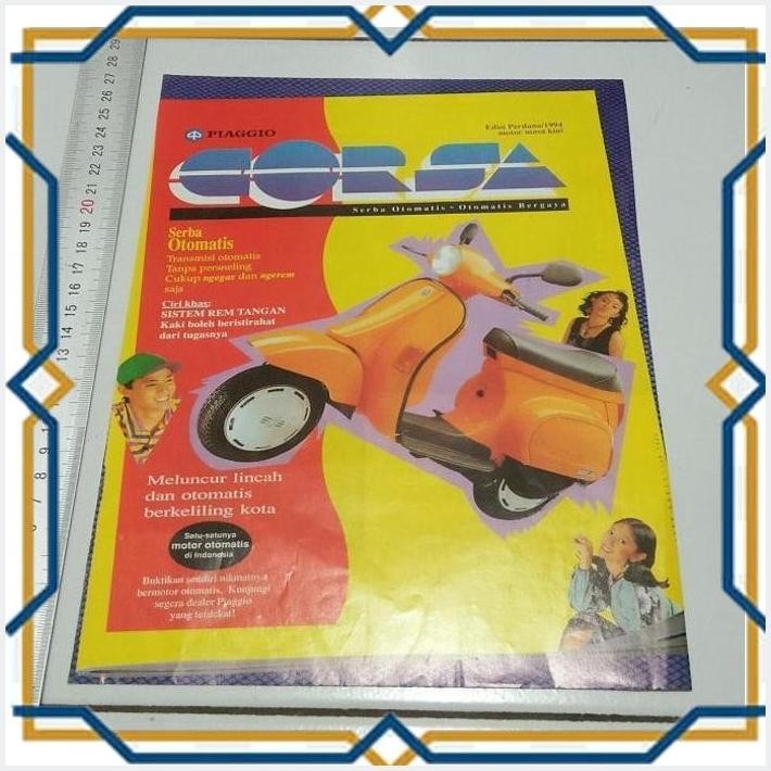 [RAC] IKLAN JADUL PIAGGIO CORSA VESPA MATIC TH 90AN ORIGINAL IKLAN MAJALAH