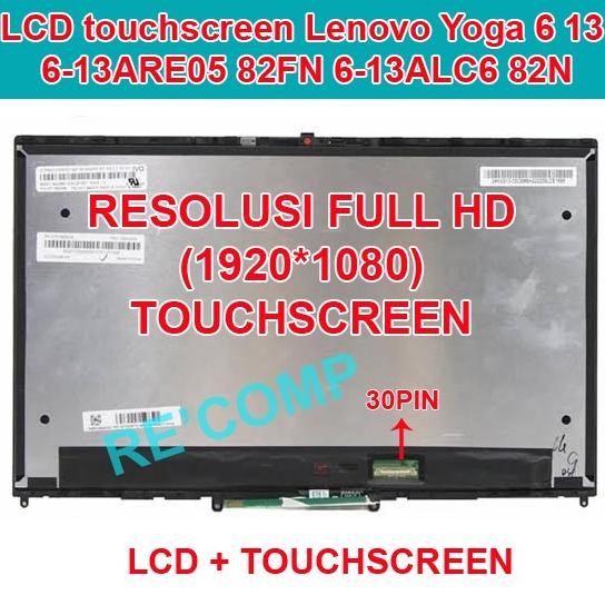 LAYAR LED LCD touchscreen Lenovo Yoga 6 13  6-13ARE05 82FN 6-13ALC6 82N