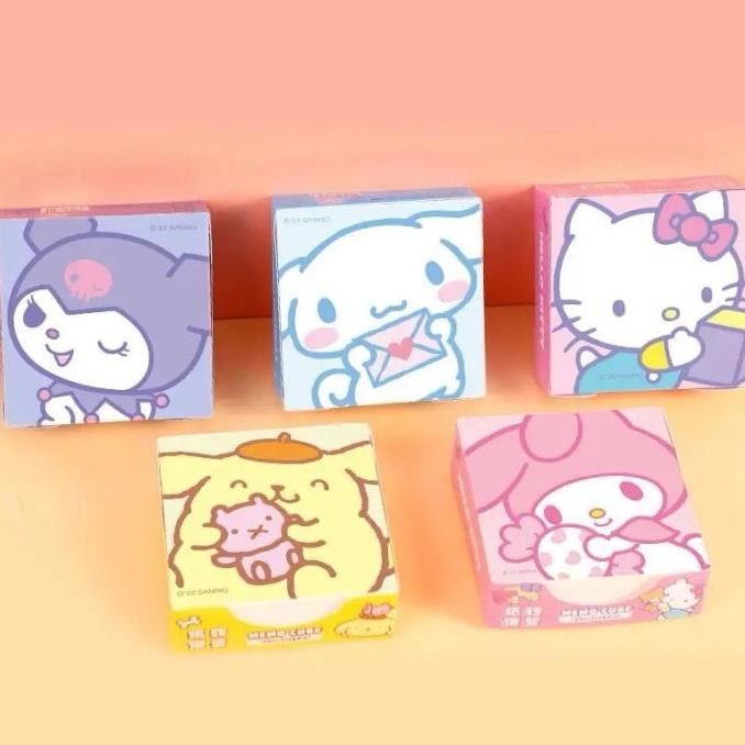 

,,,,,,,] Memo cube sanrio kuromi cinnamoroll melody pompurin notes 250lbr