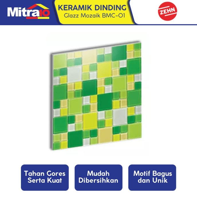 Sale! Zehn Glass Mosaic Bmc-01 Green/Yellow Mix 30X30Cm