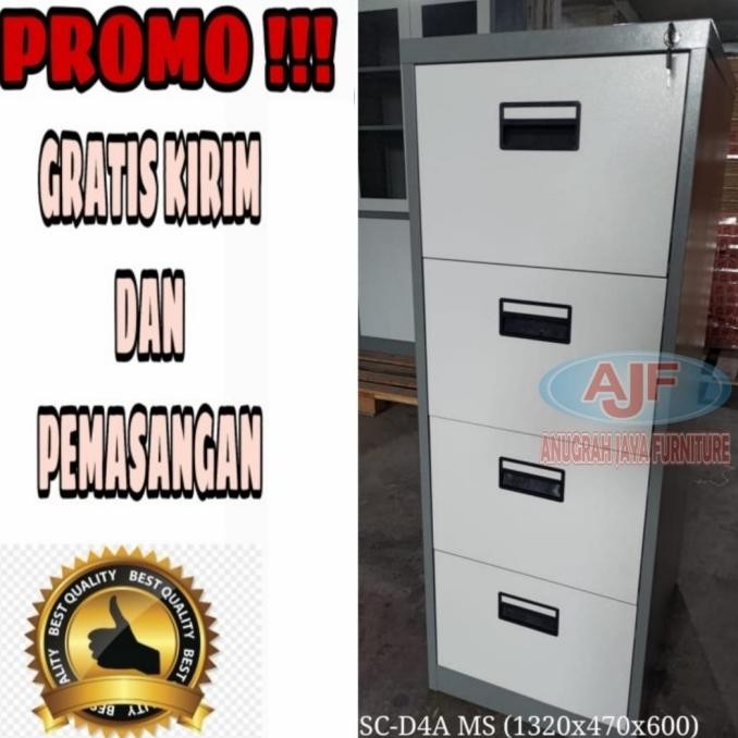 

Filling Cabinet 4 Laci Filing Cabinet Stell Coating Grey