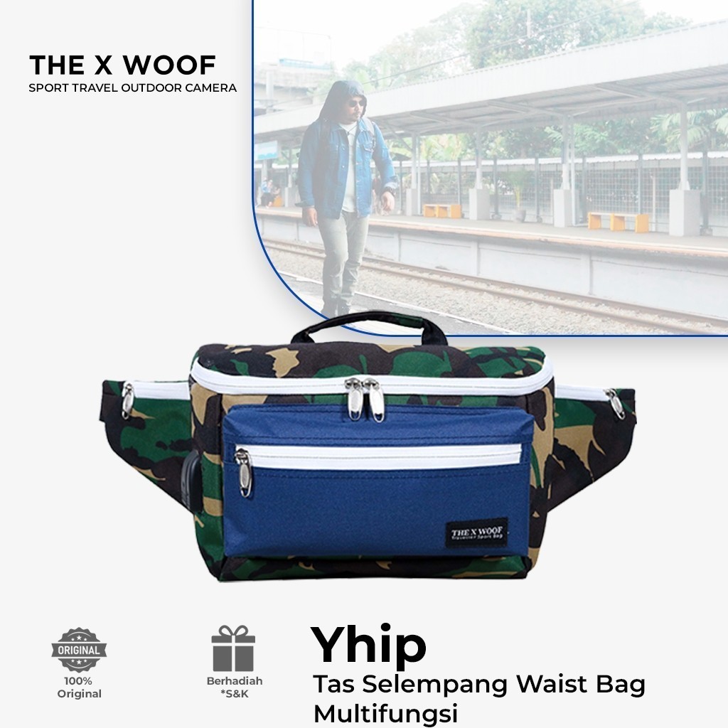 CUCI GUDANG The X Woof Yhip1 Waist Bag Fitur Colokan USB
