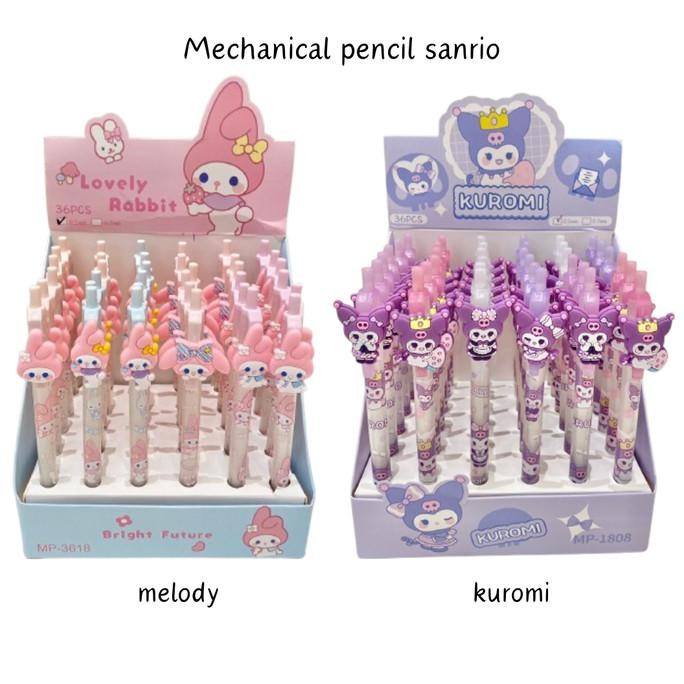 

;&;&;&;&] Pensil cetek mekanik sanrio mechanical pencil kuromi melody 0.5mm