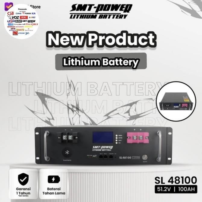 Baterai Lithium LifePO4 48V 100Ah Aki Battery Litium SMT POWER SL48100 Grosir Paling Murah