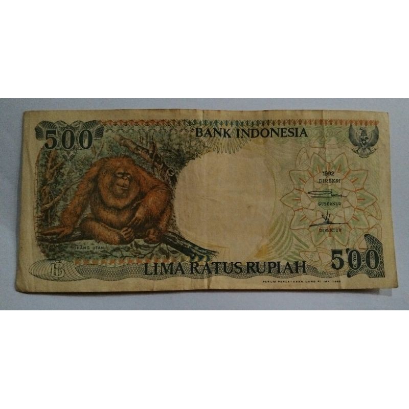 Uang Kertas Rp. 500 Monyet