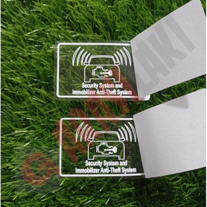 

TERMURAH STICKER SECURITY SYSTEM LMMOBILIZER 1 SET TEMPEL DALAM KACA