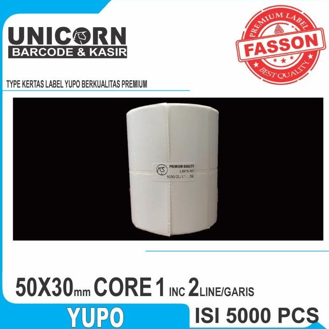 

HARGA DISKON Stiker Label Barcode YUPO 50x30 mm / 50 x 30 mm / 50x30mm / 5X3 CM