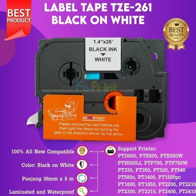 

HARGA DISKON Label Tape Brotr Compatible Black / Yellow White Tze 9 12 18 24 36 mm