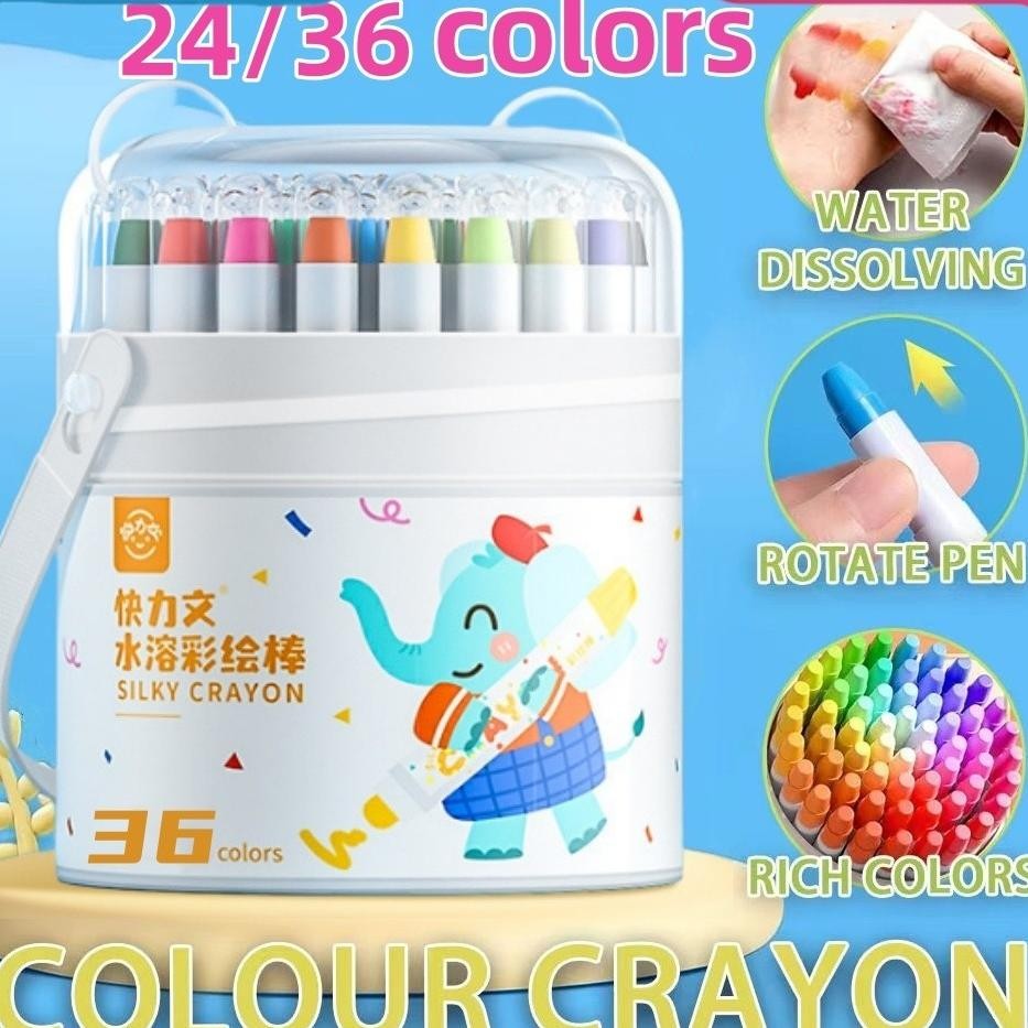 

Cod Wahable Ily Crayon 24 3648 Warna Colorful Buet Rayon Mewarnai Alat Warna Et Ana Wipe And Clean Free Bruh