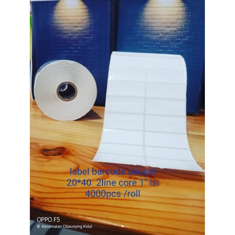 

TERMURAH Label stiker Barcode thermal ukuran 20*50 isi 4000