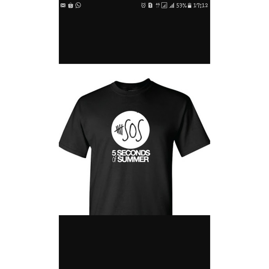 Kaos T Shirt Pria 5 Second Of Summer Sos