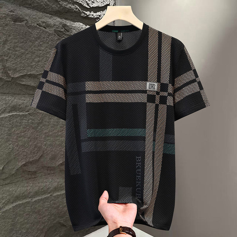 Gaya Korea Fashion Pria Musim Panas Santai Bernapas/Lengan Pendek/T Baju Kaos/Atasan