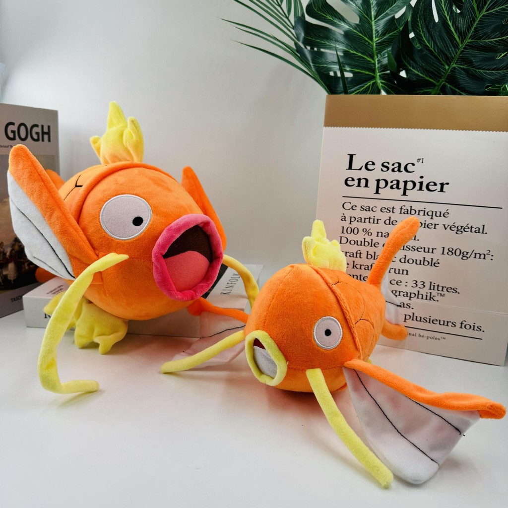 Boneka Plush Ikan Magikarp Mulut Besar Gyarados Oranye