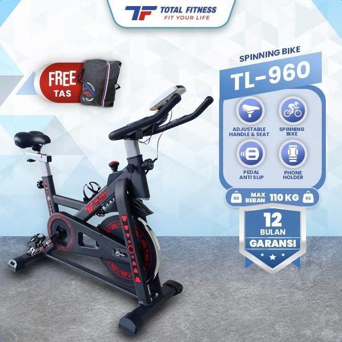 Sepeda Statis Setis TL930 TL 930 Spinning Bike TOTAL FITNESS