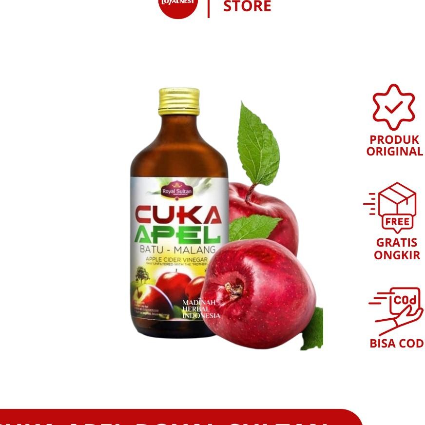 

Cua Apel Batu Malang Royal Ultan 320Ml Cider Vinegar With Mother