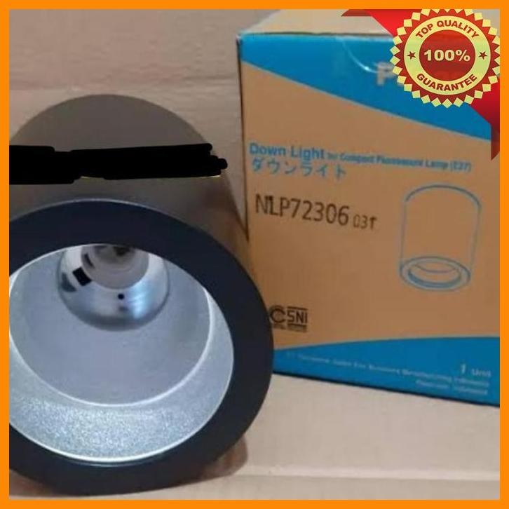 (AMA) PANASONIC DOWNLIGHT OB TEMPEL OUTBOW BULAT HITAM & PUTIH 4INCH E27