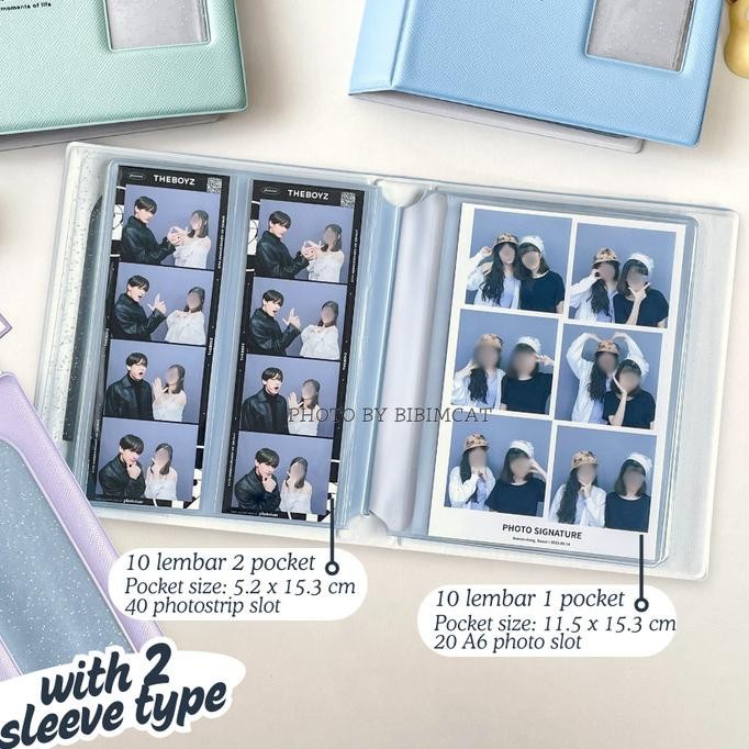 Archive Photostrip Album Collect Book / Photobox 4 Cut Postcard Album