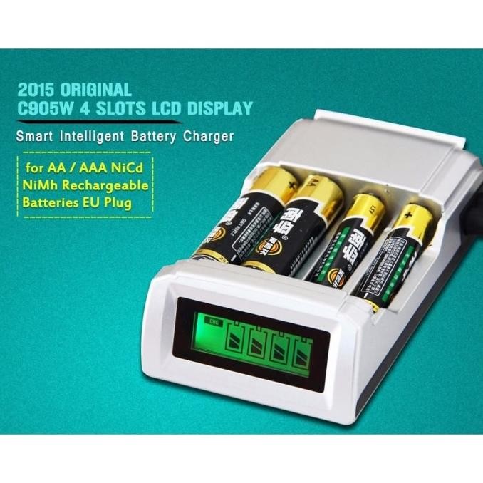 Grosir Taffware Fast Charger Casan + 4 Baterai Aa Aaa Rechargeable Doublepow