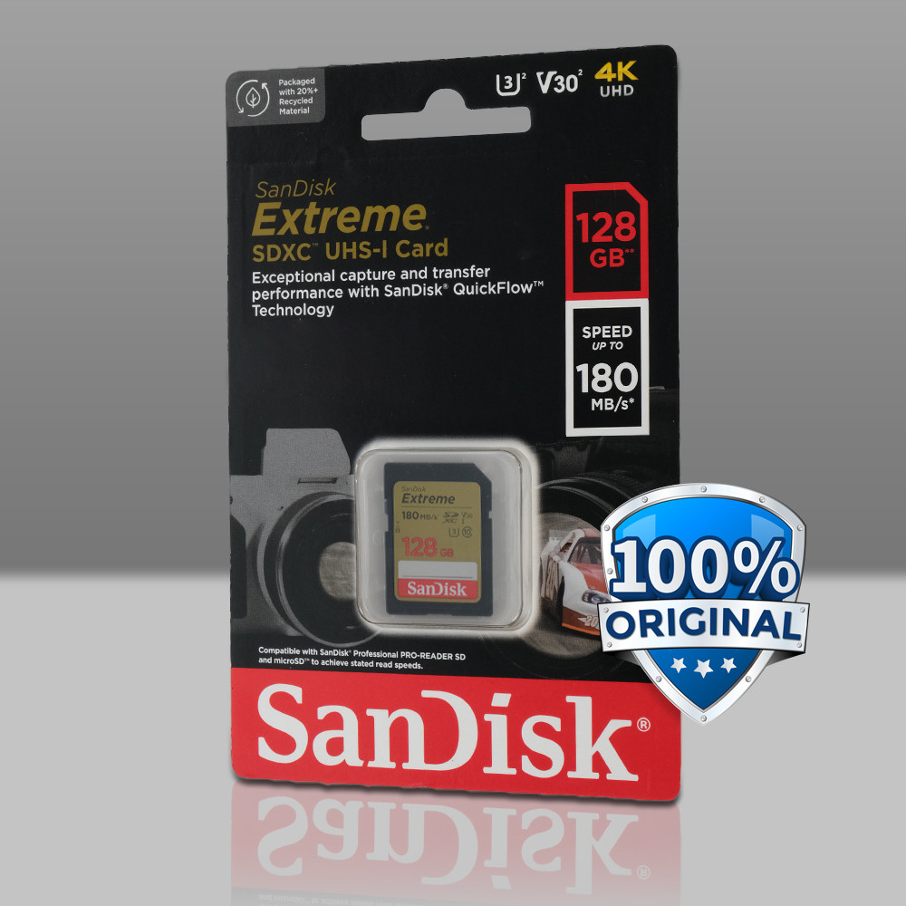 SD Card Extreme V30 U3 4K 128GB - SDSDXVA-128G