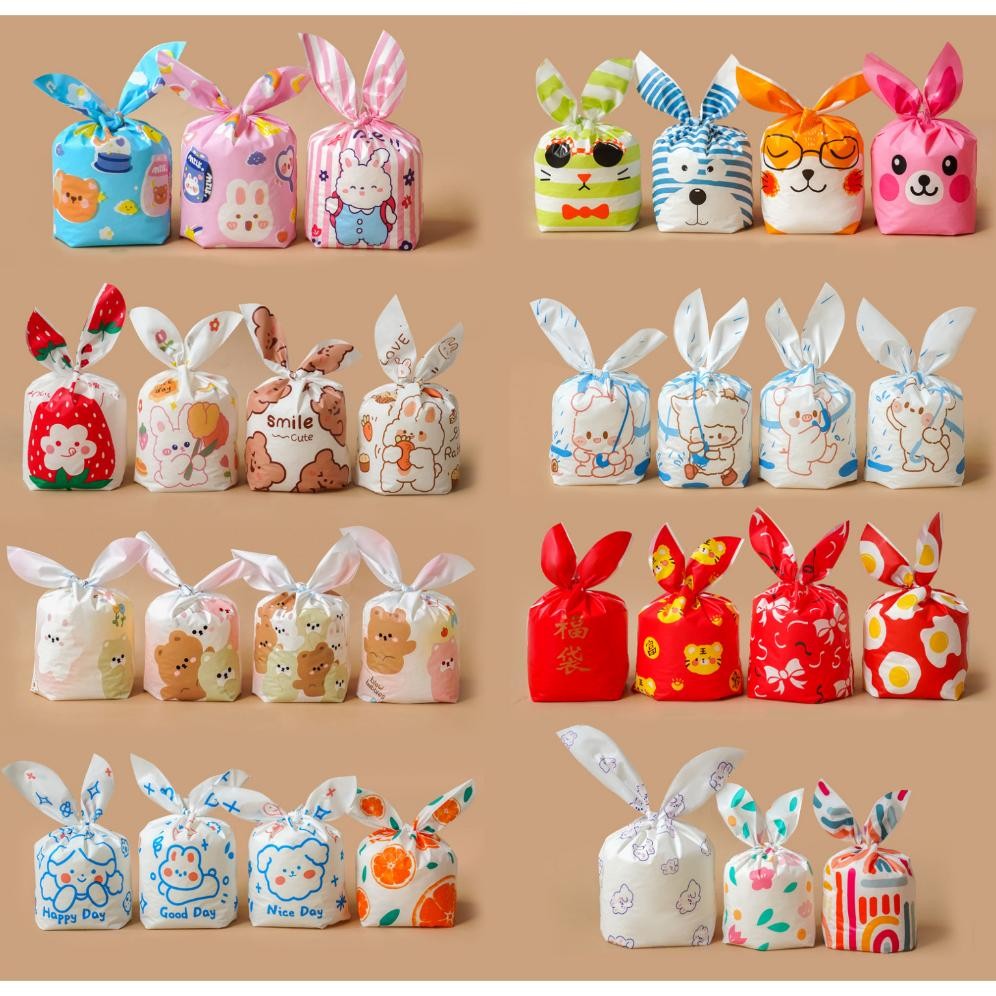 

ORIGINAL HX170 [50 pcs] 18x30 cm Plastik Kuping Kelinci Souvenir Hadiah Snack Kue Permen Goodie Bag Bingkisan Ulang Tahun Un04