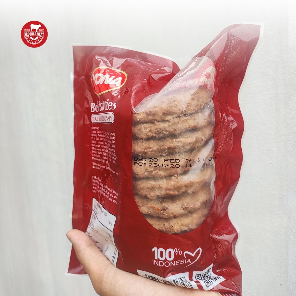 

RB Yona Beef Patties 500gr, Daging Burger - Brothermeatshop