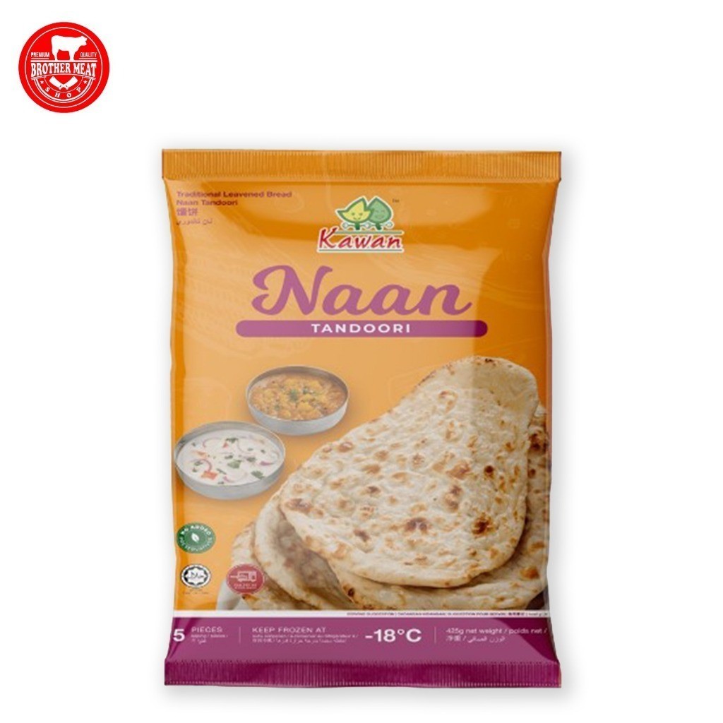 

RB KAWAN FOOD Naan Tandoori isi 5pcs 425gr - Brothermeatshop