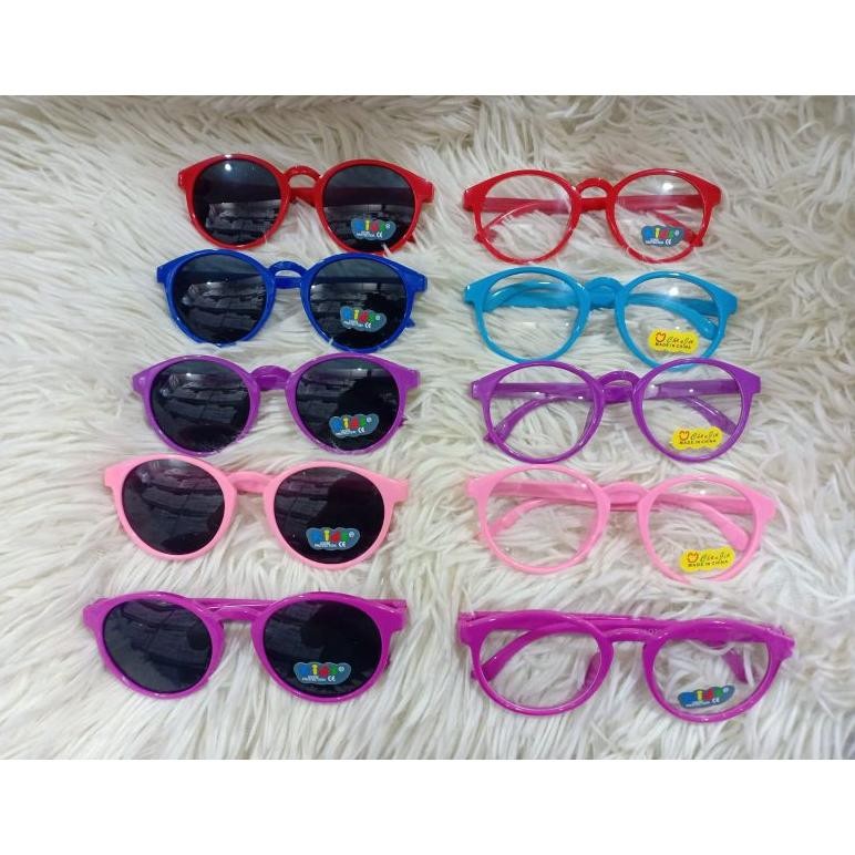 Ready Stock Kacamata Boboho Anak Pria Wanita Ada Pilihan Warna Kaca Hitam Dan Putih