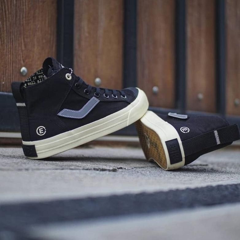 SDR- Sepatu Ventela x Evil Papa Gading Sneakers Pria Wanita Sepatu Sekolah Hitam TERLARIS