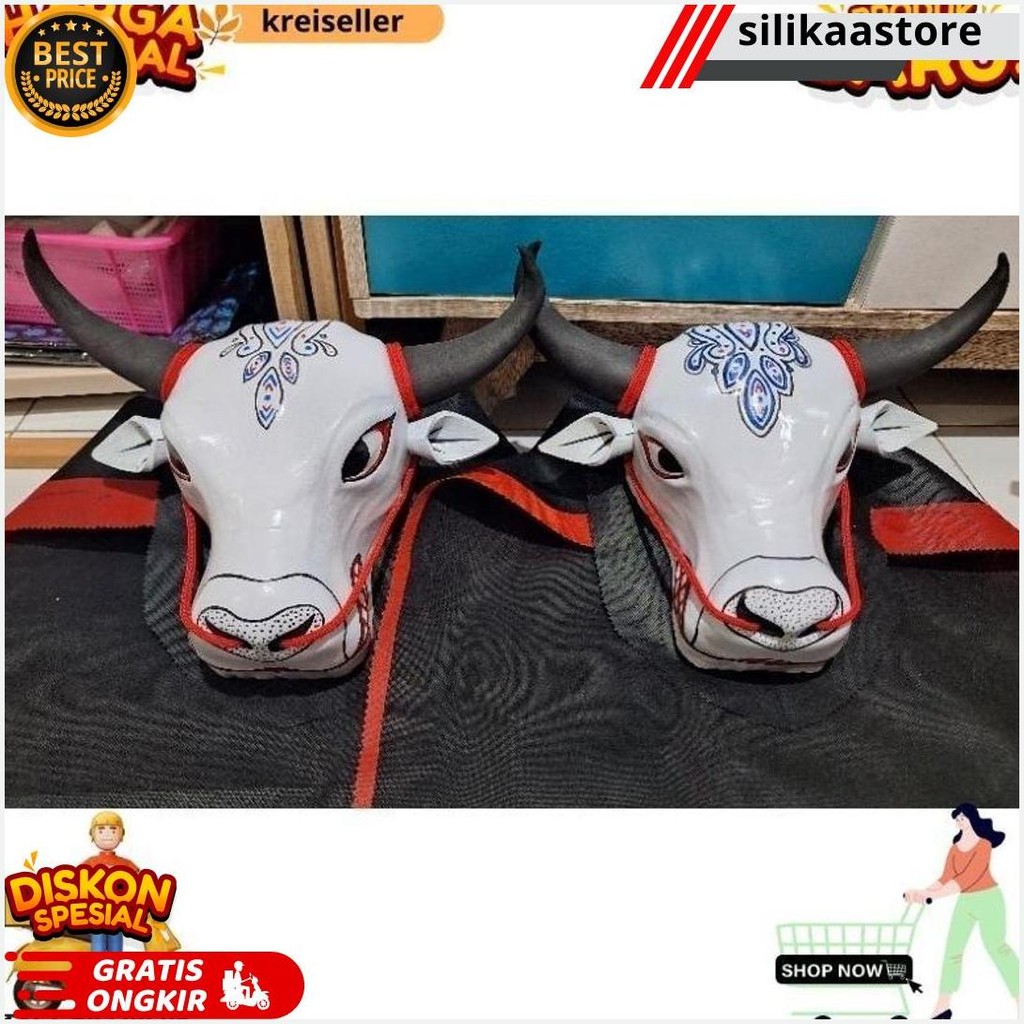 Mainan Bantengan Mberot Putih /Mainan Anak Anak Bantengan Bantengan Mberot Krs Gratis Ongkir