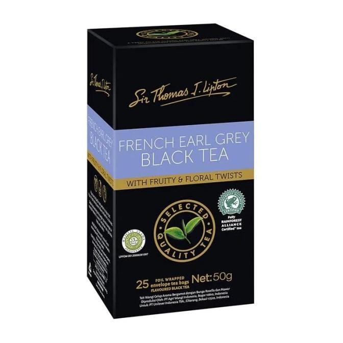 

TEH LIPTON SIR THOMAS FRENCH EARL GREY BLACK TEA 2G X 25