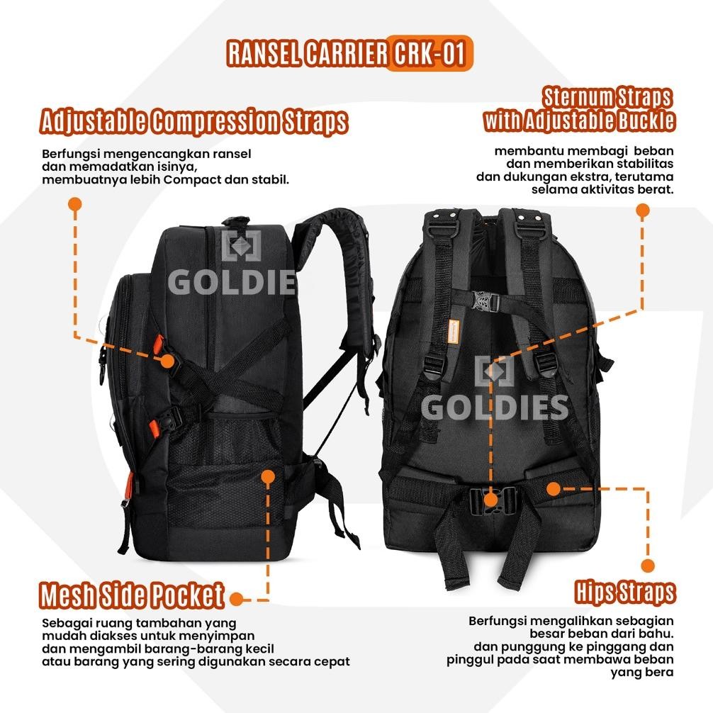 CR - Tas Ransel Pria Tas Ransel Jumbo Tas Punggung 50 Liter Tas Mudik Tas Punggung Tas Ransel Cowok 