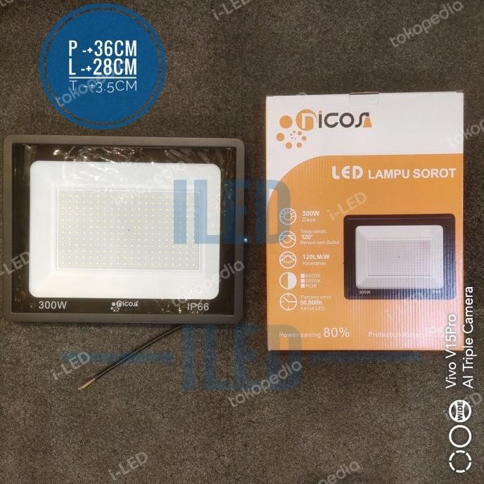 Lampu Tembak Sorot LED 300w 300watt = HPIT 400w IP65 Parkir Billboard