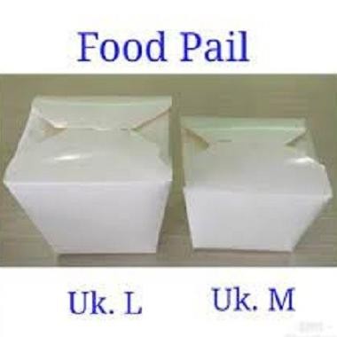 Paper Rice box putih polos / Food Pail / kotak makan (PER Dus/karton)