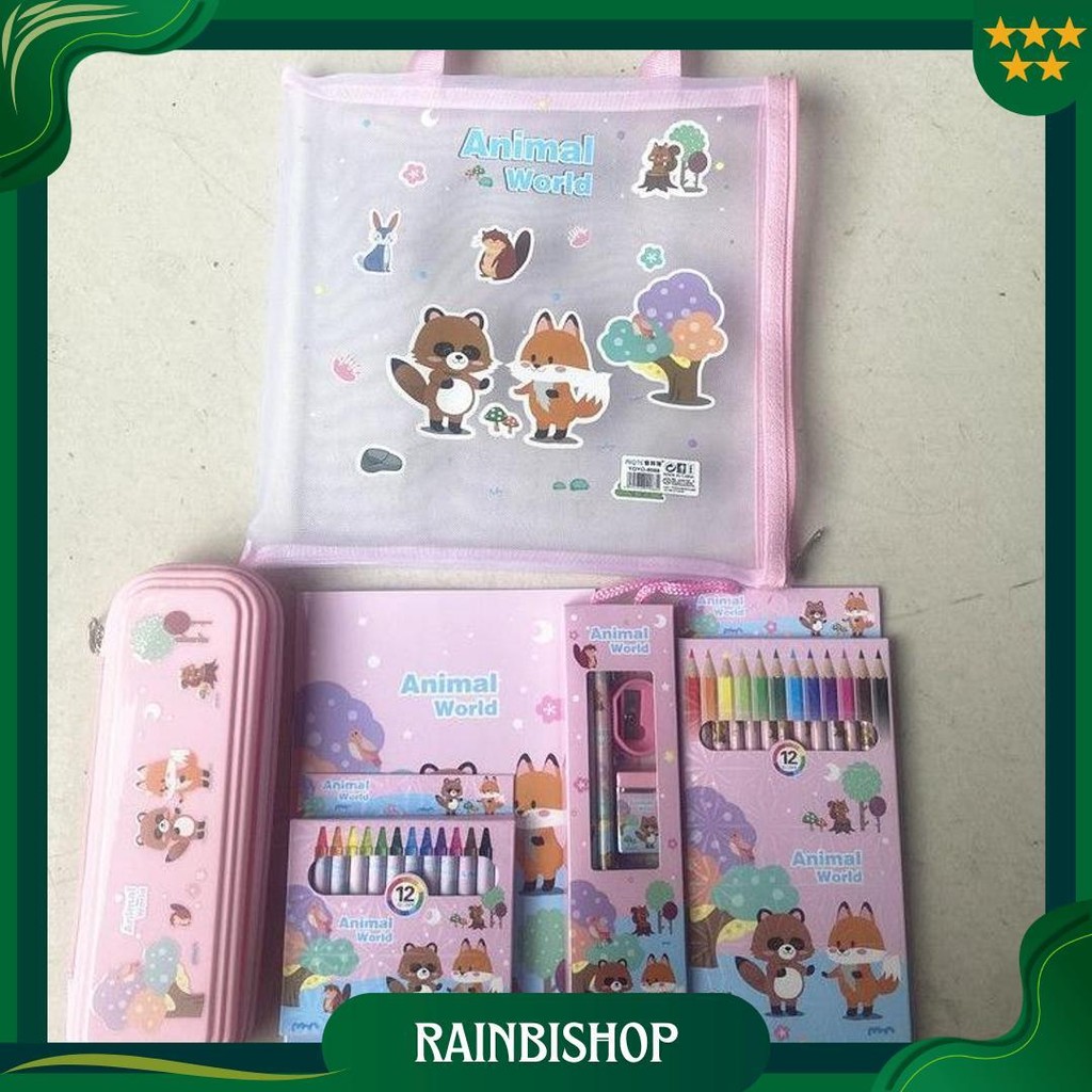 

[Babykids](Ktps.11)Kotak Pensil Sett / Study Set Stationery Set Alat Tulis Sekolah Anak Set Atk Motif Ori