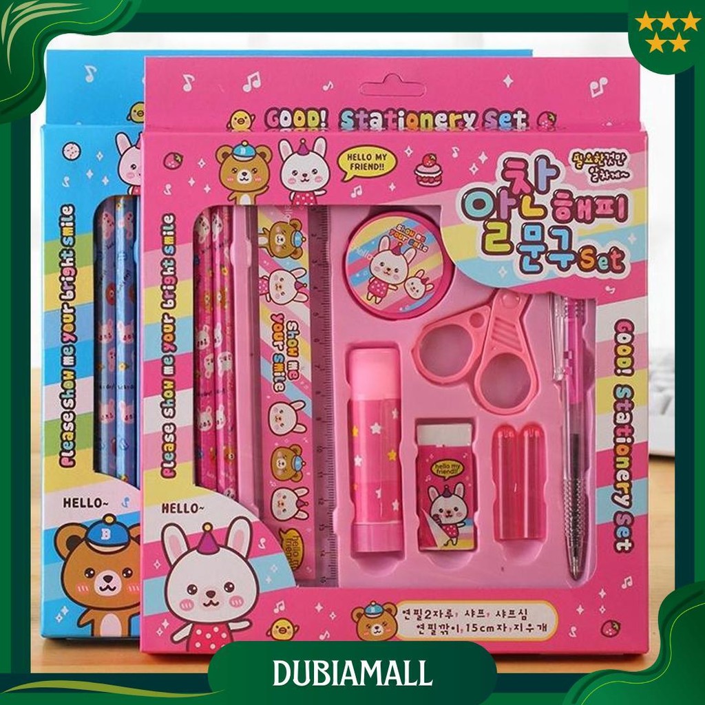 

Laciola Paket Alat Tulis Lengkap 9 In 1 Pensil Set Hadiah Gift Sekolah Ori