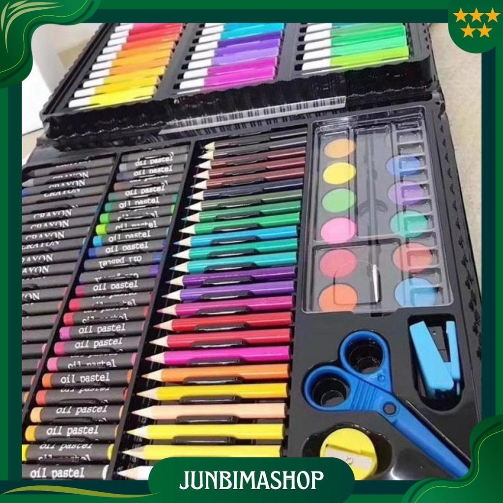 

Crayon Set Peralatan Gambar & Lukis Pensil Warna/ Art Set Isi 150 Pcs Kualitas Premium Promo