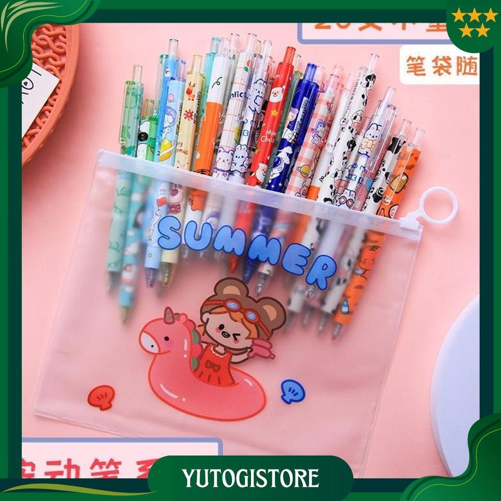 

Pulpen Tinta Set (Isi 20 Pcs Tekan) Dengan Berbagai Macam Karakter (Random) Ori