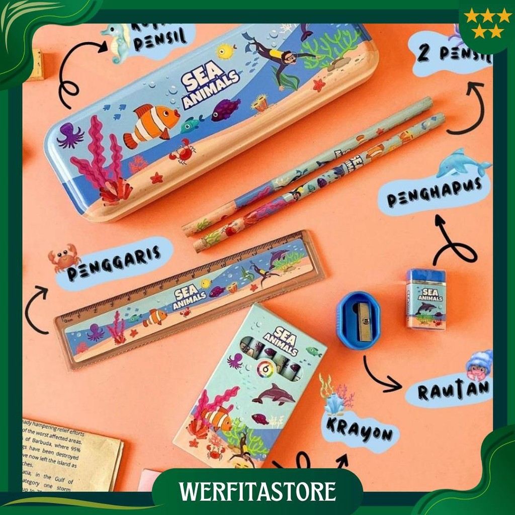 

Alat Tulis Anak Set Stationery Untuk Hadiah Anak Sekolah Motif Kartun/ Alat Tulis Set Karakter Kado Notes Pensil Rautan Penggaris Penghapus Gratis Ongkir