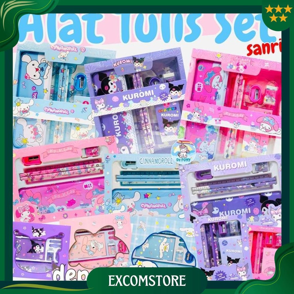 

Alat Tulis Set Stasionary Set Melody Kuromi Cinamoroll Promo 4.4