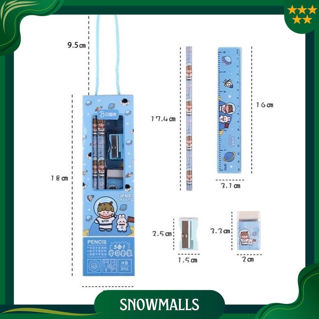 

Istimewa Set Paket Alat Tulis 5In1 Pensil Penggaris Penghapus Paket Lengkap Sekolah Set Stationary Souvenir Goodiebag Ulang Tahun Anak Hampers Birthday Sale