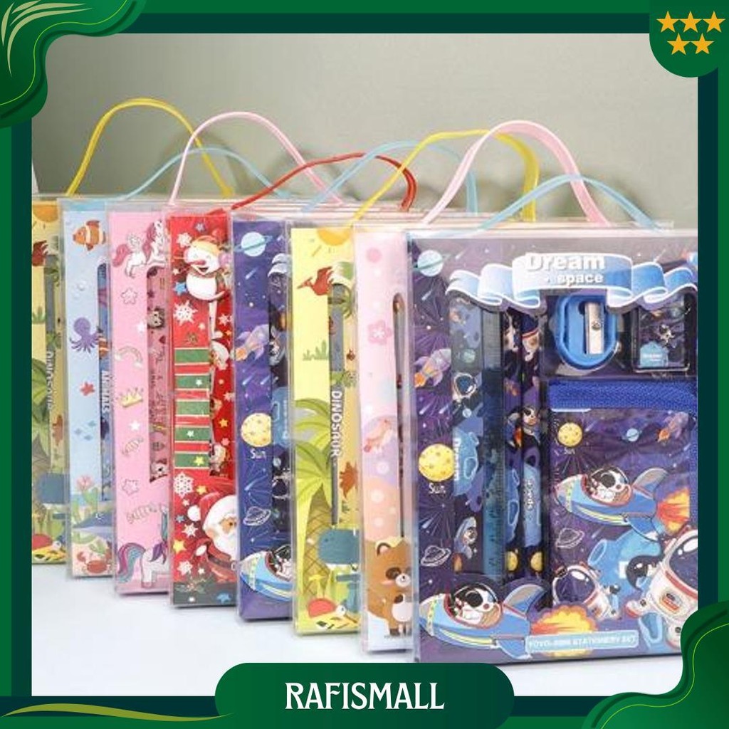 

Gratis Ongkir - S5926 Stationery Set / Alat Tulis Set 6 In 1 Hadiah Souvenir / Paket Alat Tulis + Dompet Anak / Alat Tulis Set Karakter Best Seller