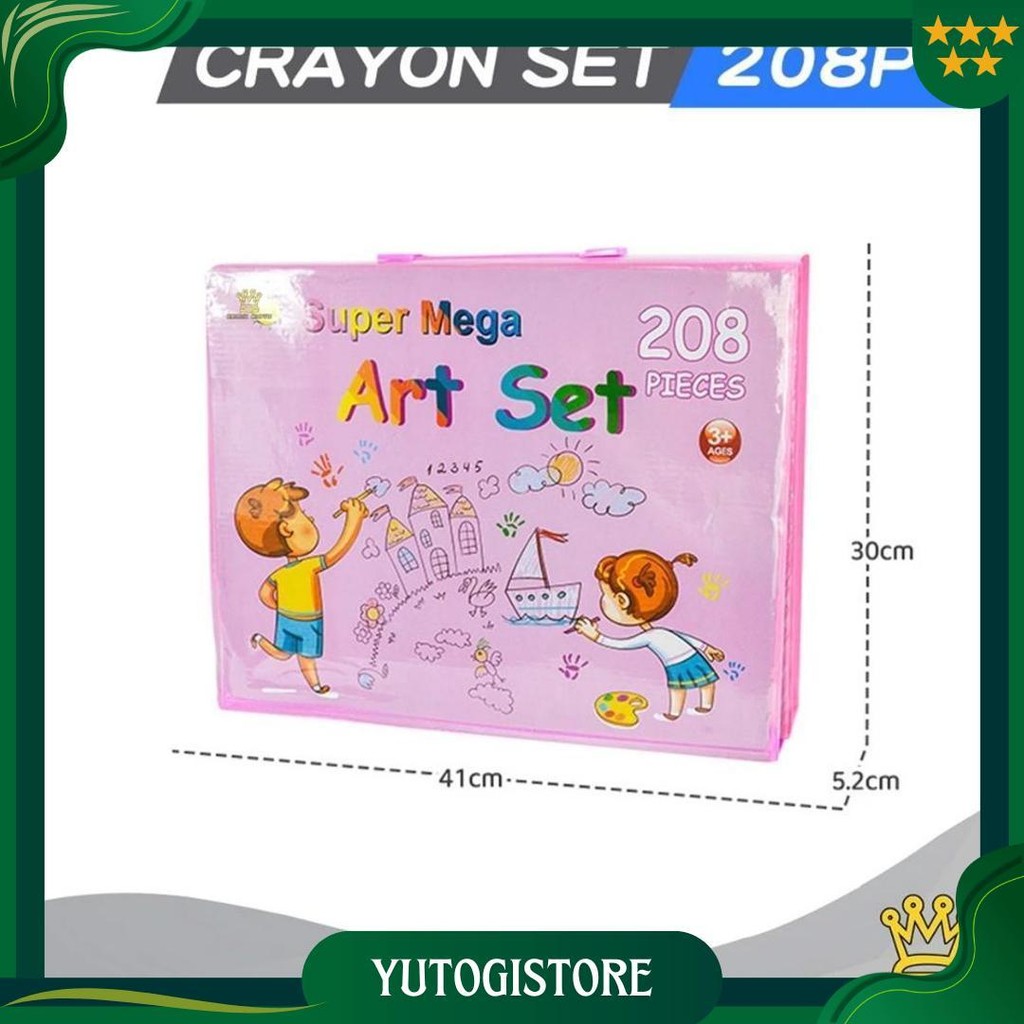 

Brightcrown Pensil Warna Crayon Set Isi 208Pcs & 150Pcs / Crayon Set Warna Cocok Menggambar Mewarnai Ori