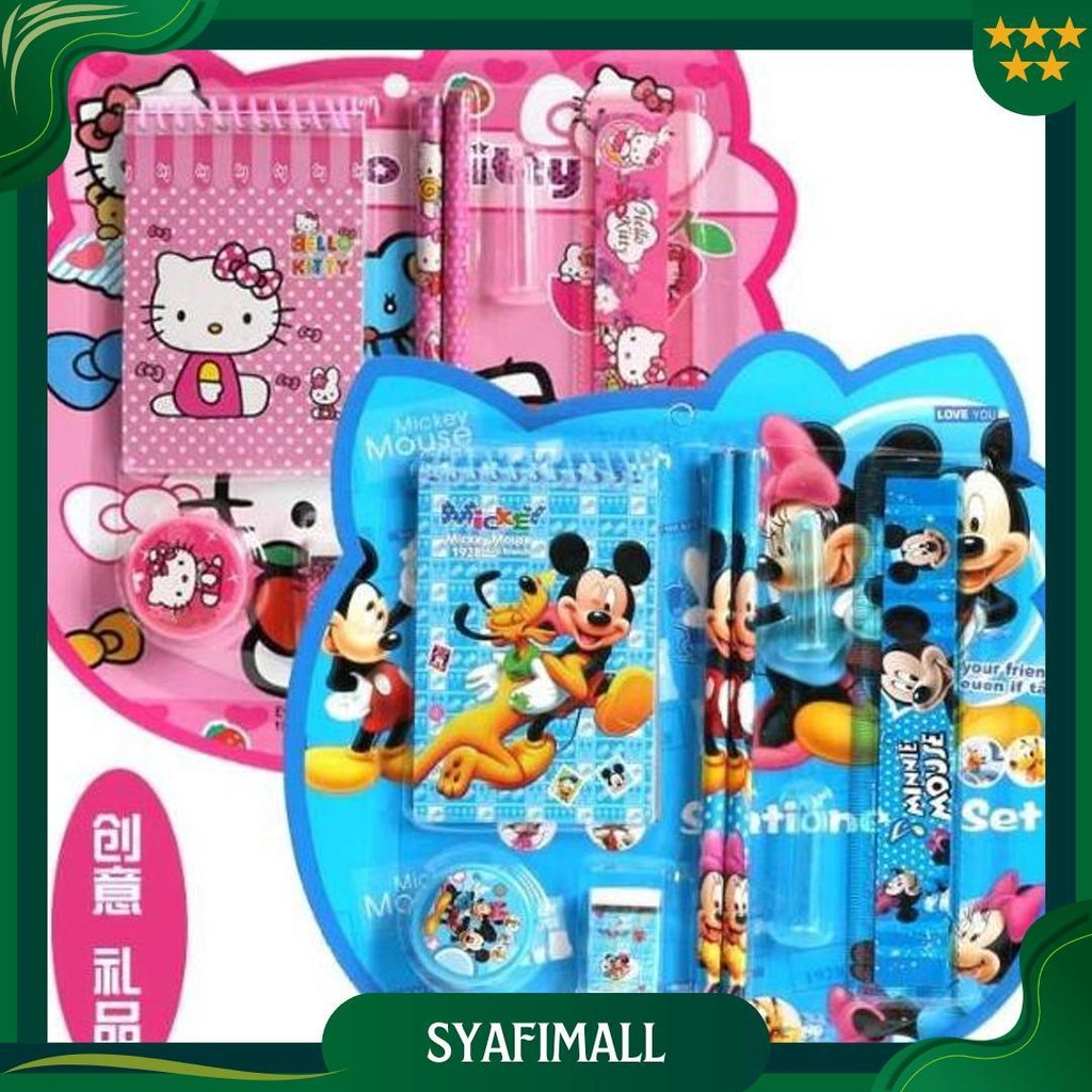 

J804 Set Alat Tulis Anak Set Lengkap Alat Tulis Lucu Souvenir Ulang Tahun Cod