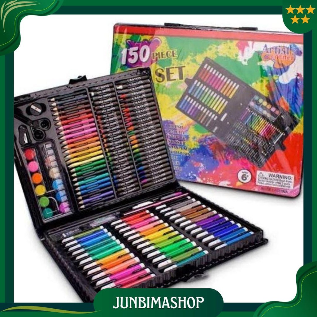 

150Pcs Crayon Set Art Set Isi 150 Pcs Pensil Warna Set Anak Crayon Full Set Alat Lukis Cat Krayon Cod