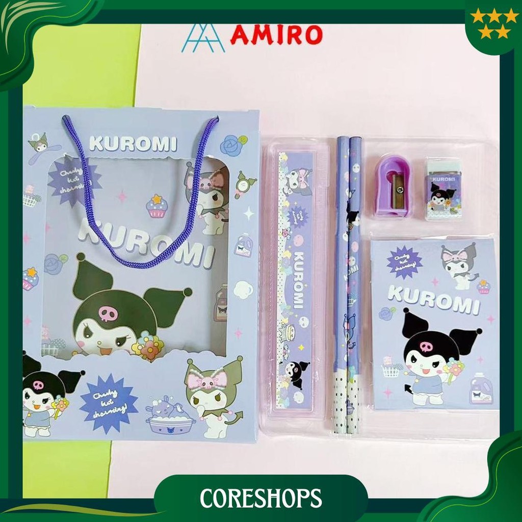 

Alat Tulis Set 6 In 1 Karakter Kuromi Untuk Hadiah Anak Sekolah / Kotak Pensil Anak Set Stationery Sanrio Murah Lucu Ori