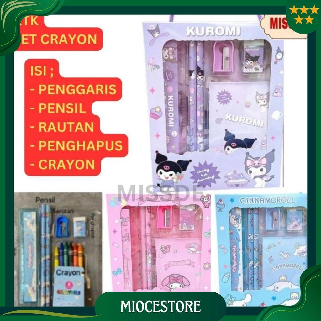 

Set Alat Tulis / Kotak Pensil Sanrio / Alat Tulis Anak / Atk Karakter Sanrio / Sovenir Kotak Pensil / Set Stationery / Dusgrip Lucu / Kado Kotak Pensil / Set Tulis Crayon / Set Tulis Kotak Pensil Sale