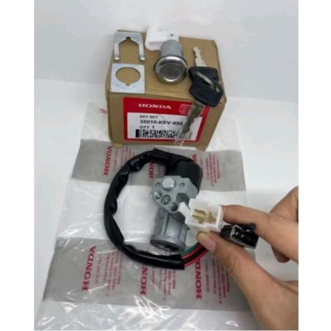 Kunci Kontak Set (Kev) Depan + Jok Belakang Motor Honda Supra X Lama / Supra 100 / Supra Lama / Supr