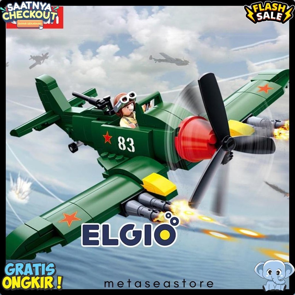 Sluban Bricks Pesawat Terbang Tentara Army Ww2 Ii M38 B0683 / Pesawat Jet Tempur Diskon Setengah Har