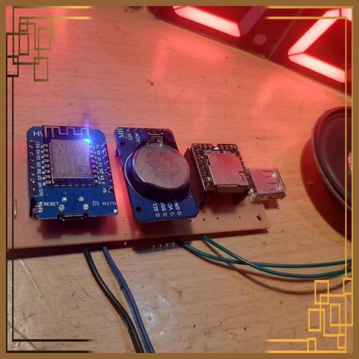 [SPL] KIT ARDUINO JAM DIGITAL JWS ADZAN MUROTTAL WIFI ESP8266 MP3 7 SEG 1"