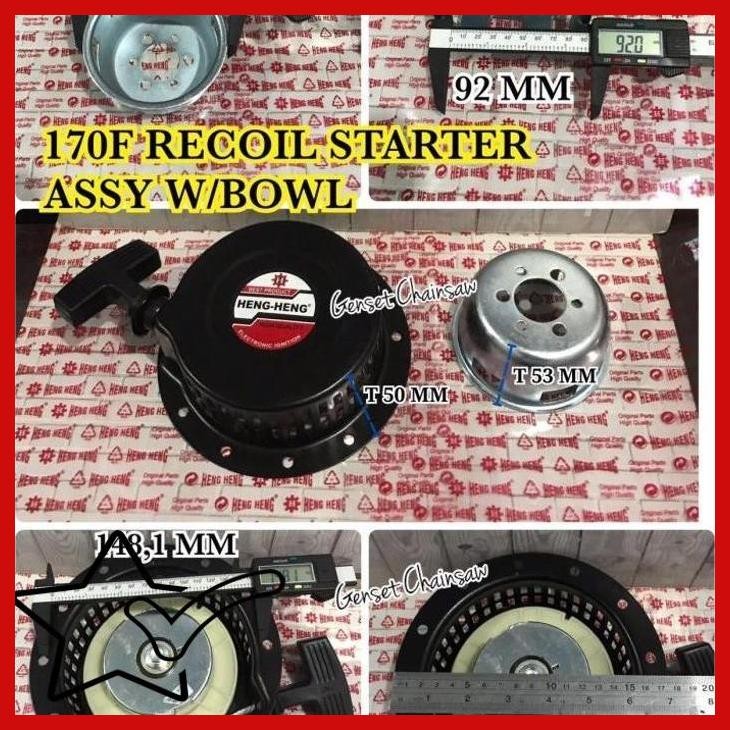 [TSP] 170F RECOIL STARTER ASSY W BOWL MESIN DIESEL TARIKAN CAP ENGKOL 170 F